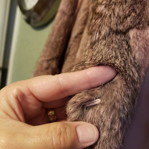 Y.a.r.n.s. vintage real fur cropped jacket coat women's size medium - Picture 8 of 10